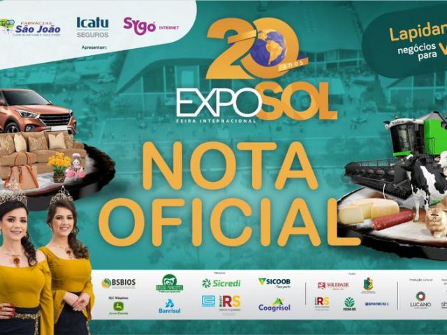 Organização da Exposol – Feira Internacional decide pelo CANCELAMENTO da edição de 2020