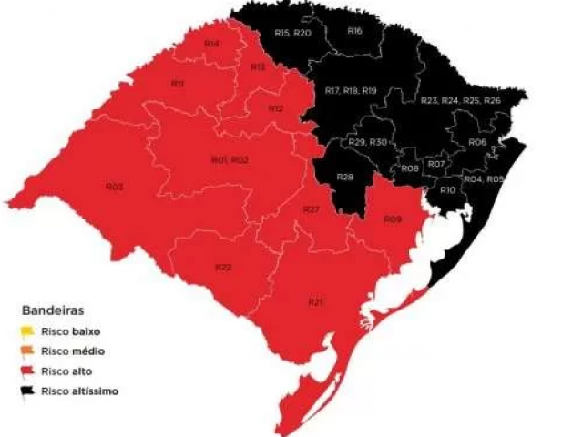 Governo do RS indefere todos os recursos e mantém mapa com bandeira preta e vermelha